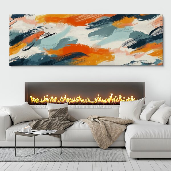 Obraz na plátně - Štětcové doteky FeelHappy.cz Velikost obrazu (šířka x výška): 60 x 20 cm