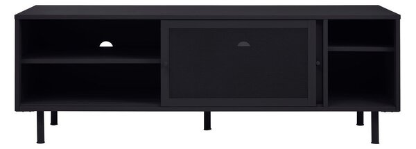 Černý kovový TV stolek 160x55x45 cm Veep – Unique Furniture
