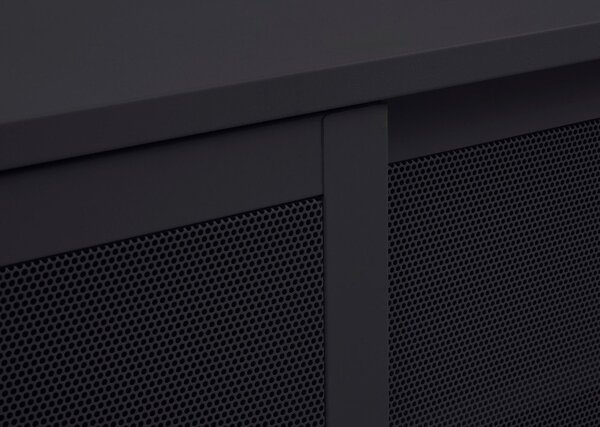 Černý kovový TV stolek 160x55x45 cm Veep – Unique Furniture