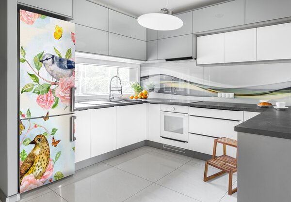 Nálepka fototapeta lednička Motýl květiny FridgeStick-70x190-f-26222503