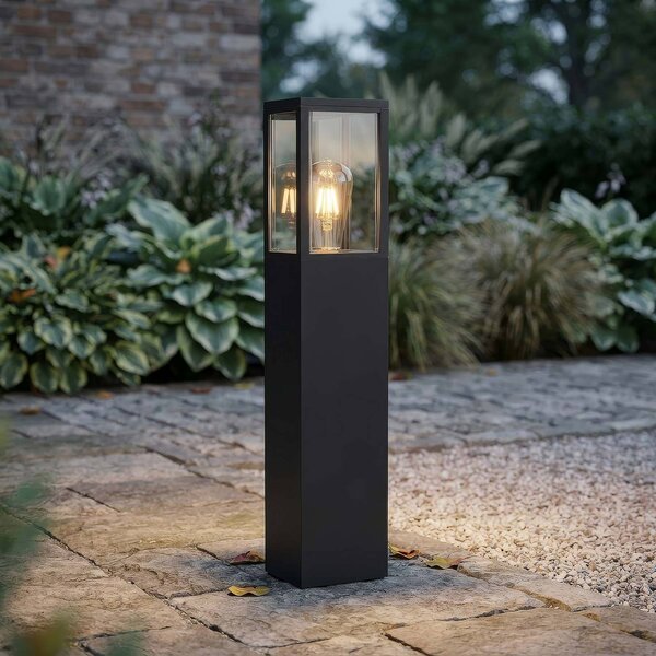 Searchlight Stojací lampa Dubai, černá, ABS, polykarbonát, E27, Černá, Plast, Moderní