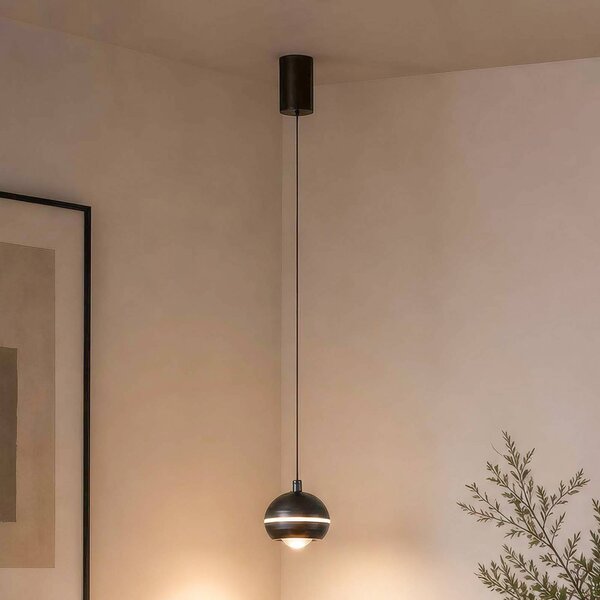 Searchlight LED závěsné světlo Meteor, 1 žárovka, černý nikl, kov,, stmívatelný, Černá, Obývací pokoj / jídelna, kov, Moderní
