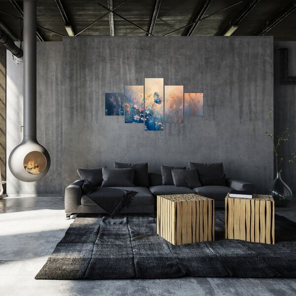 Obraz - Louka s motýlem (125x70 cm)
