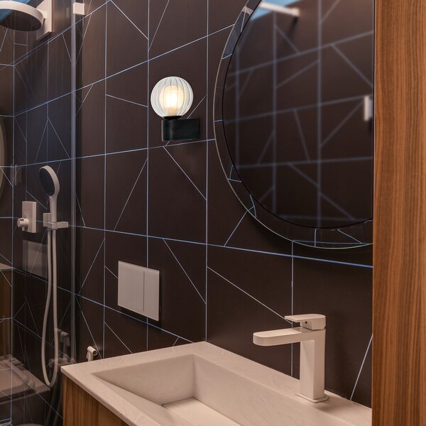 Rabalux Colzar nástěnné svítidlo 1x3.5 W černá-průhledná 75021