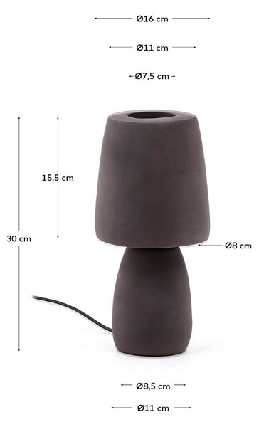 Hnědá terakotová stolní lampa Kave Home Tandy