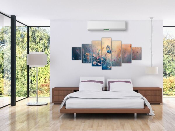 Obraz - Louka s motýlem (210x100 cm)