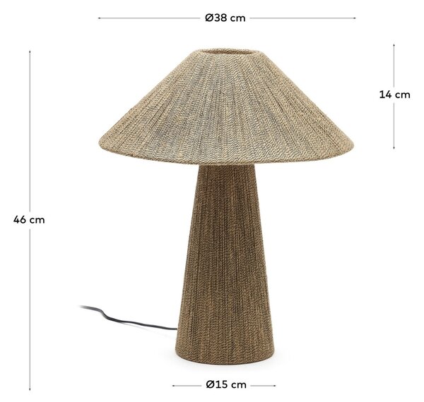Jutová stolní lampa Kave Home Renee
