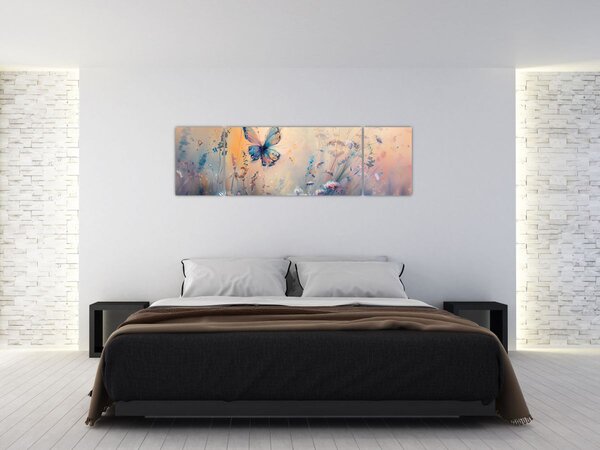 Obraz - Louka s motýlem II. (170x50 cm)