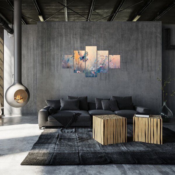 Obraz - Louka s motýlem II. (125x70 cm)