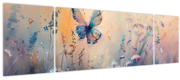 Obraz - Louka s motýlem II. (170x50 cm)