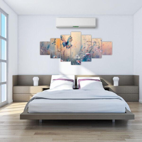 Obraz - Louka s motýlem II. (210x100 cm)