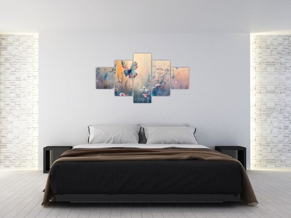 Obraz - Louka s motýlem II. (125x70 cm)