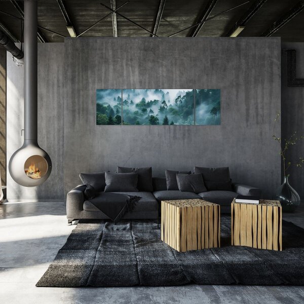 Obraz - Les v mlze (170x50 cm)