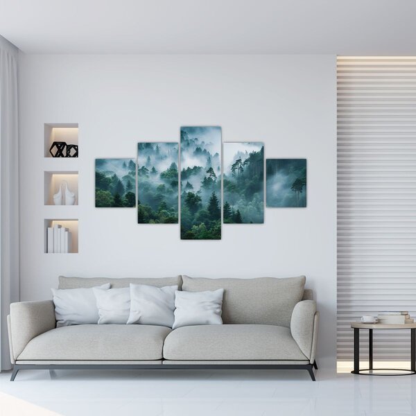 Obraz - Les v mlze (125x70 cm)