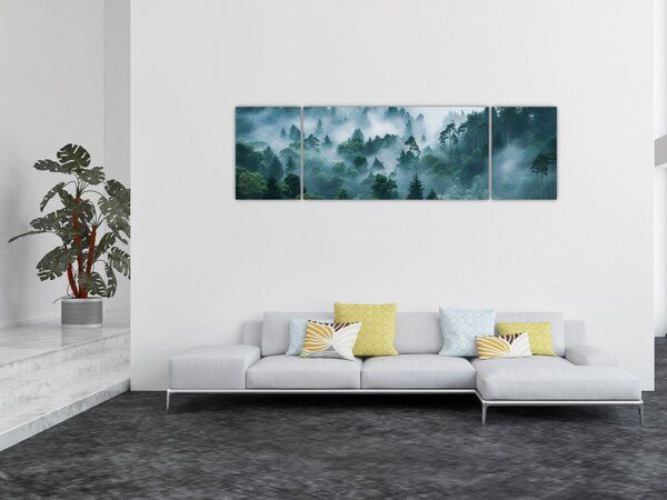 Obraz - Les v mlze (170x50 cm)