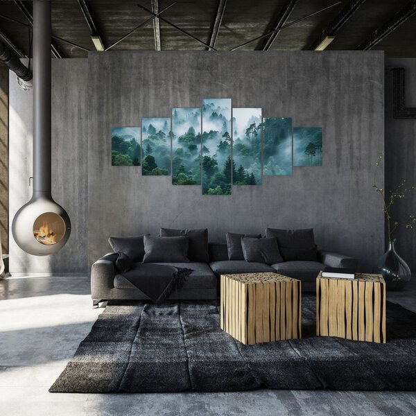 Obraz - Les v mlze (210x100 cm)