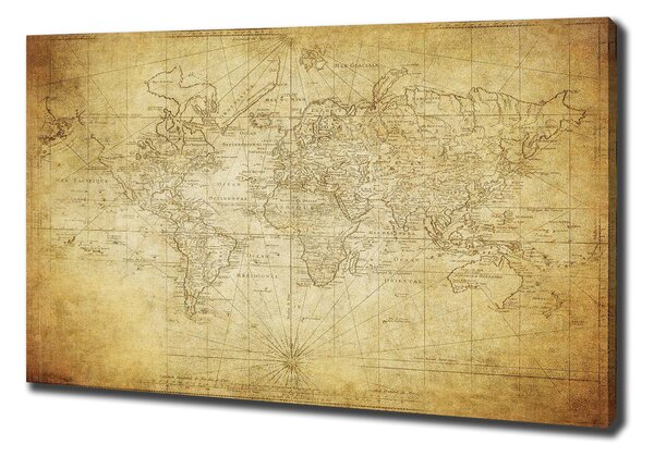 Foto obraz tištěný na plátně Stará mapa světa pl-oc-100x70-f-85725427