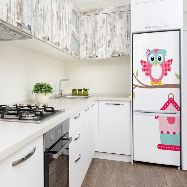 Nálepka s fotografií na ledničku Sova na větvi FridgeStick-70x190-f-101473258