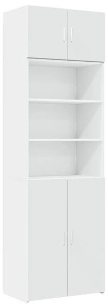 Úzká úložná bílá 70 x 42,5 x 225 cm kompozitní dřevo 3281315