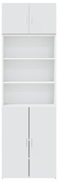 Úzká úložná bílá 70 x 42,5 x 225 cm kompozitní dřevo 3281315