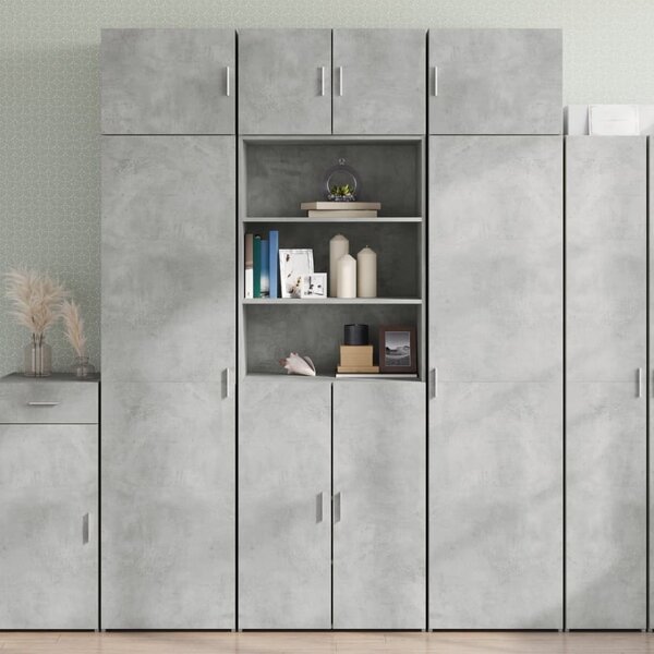Úložná skříňka betonově šedá 70x42,5x225 cm kompozitní dřevo 3281318