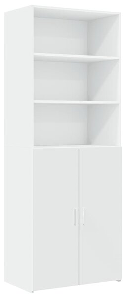 Úzká úložná bílá 70 x 42,5 x 225 cm kompozitní dřevo 3281315