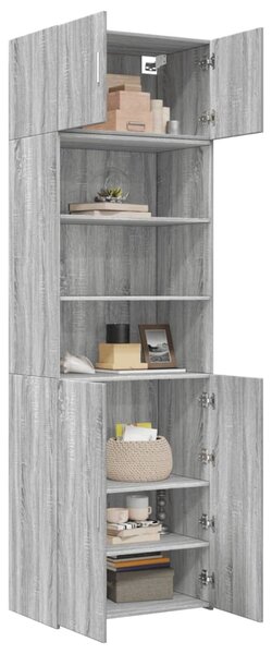 Úzká úložná šedá sonoma 70x42,5x225 cm kompozitní dřevo 3281320