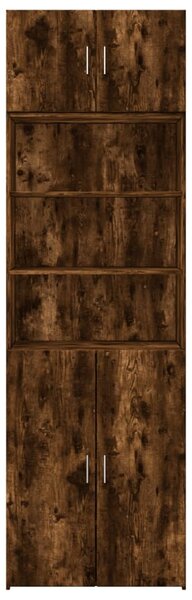 Úzká úložná kouřový dub 70x42,5x225 cm kompozitní dřevo 3281319