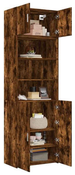 Úzká úložná kouřový dub 70x42,5x225 cm kompozitní dřevo 3281319