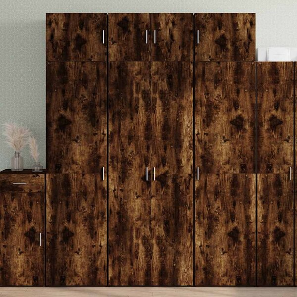 Úzká úložná kouřový dub 70x42,5x225 cm kompozitní dřevo 3281326