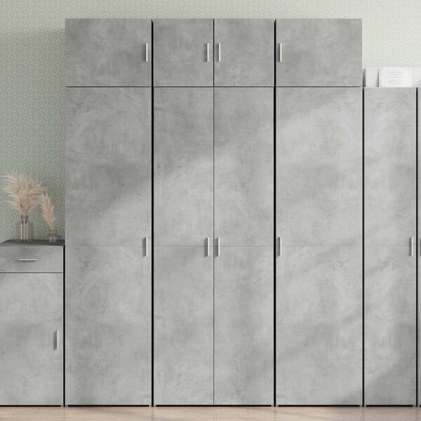 Úložná skříňka betonově šedá 70x42,5x225 cm kompozitní dřevo 3281325