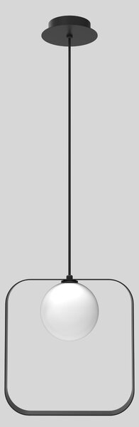 CLX Závěsné designové osvětlení TUSCANIA, 1xG9, 28W, černé, hranaté 50101074