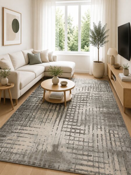 Koberec HOME W6116 CREAM / BLUE