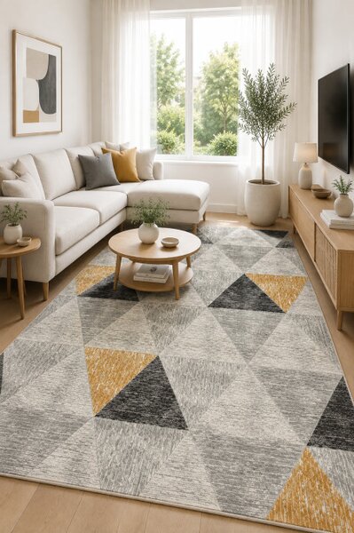 Koberec HOME W8493 CREAM / YELLOW