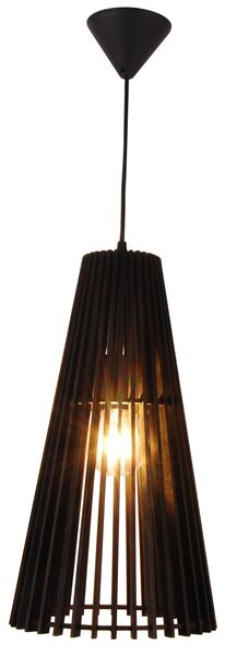 CLX Závěsné skandinávské dřevěné osvětlení SESTO SAN GIOVANNI, 1xE27, 40W, černé 50101031