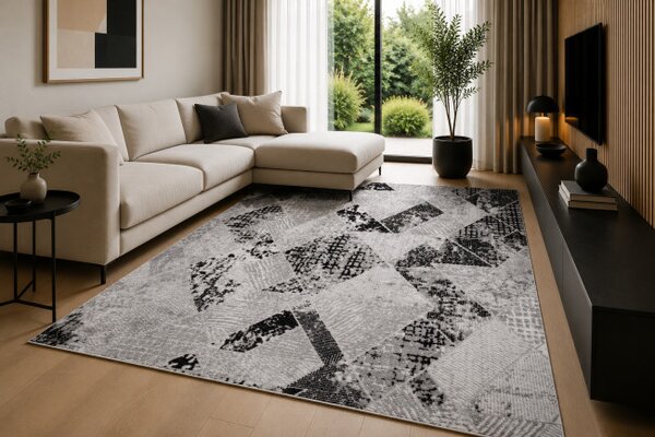 Koberec HOME 383 GREY / BLACK