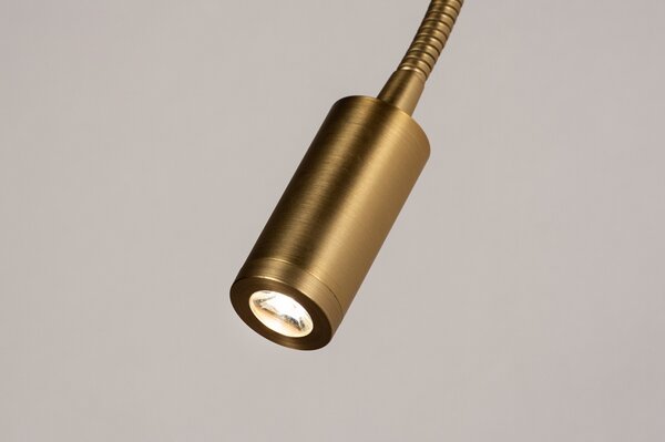Nástěnné designové LED svítidlo s vypínačem Fibie Gold (LMD)