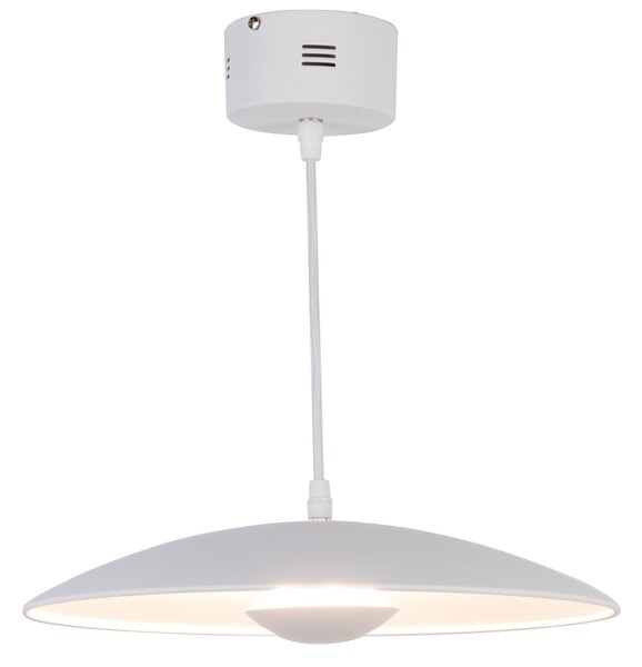 CLX Moderní závěsné LED osvětlení BASILICATA, 10W, teplá bílá, 34cm, kulaté, bílé 50133054