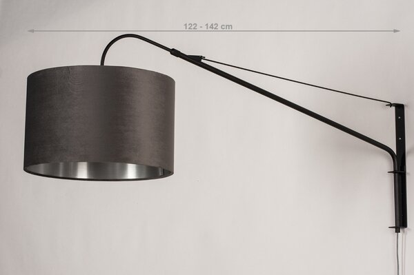 Nástěnné svítidlo Garington Grey and Silver (LMD)