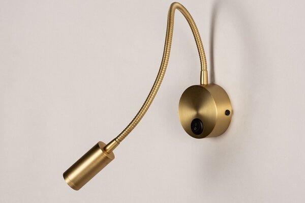 Nástěnné designové LED svítidlo s vypínačem Fibie Gold (LMD)