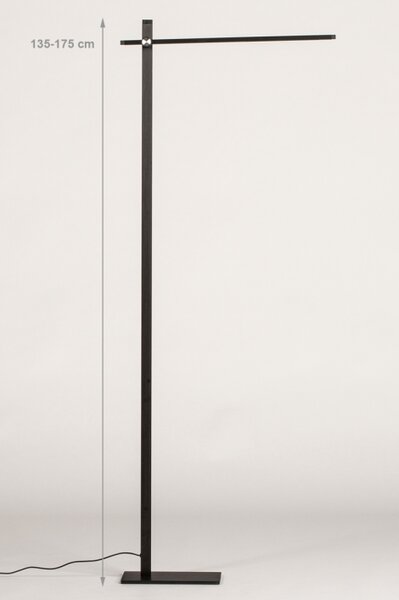 Stojací LED lampa se stmívačem Vientanna Black (LMD)