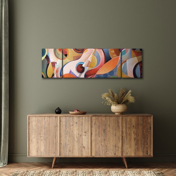 Obraz - Hudební abstrakt (170x50 cm)