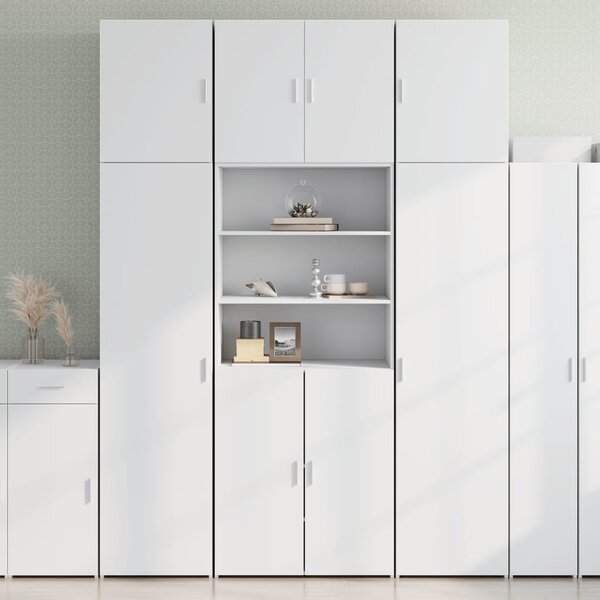 Skříň highboard bílá 80 x 42,5 x 249 cm kompozitní dřevo 3281357