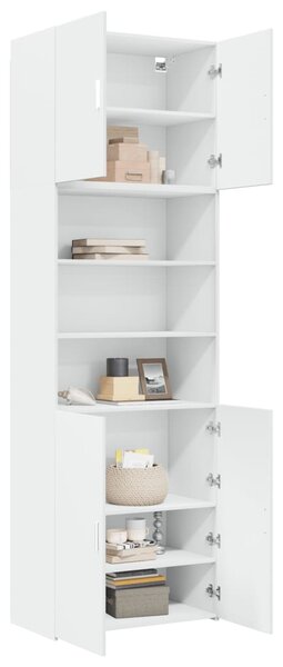 Skříň highboard bílá 80 x 42,5 x 249 cm kompozitní dřevo 3281357