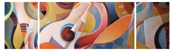 Obraz - Hudební abstrakt (170x50 cm)