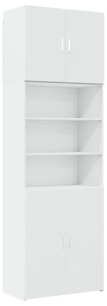 Skříň highboard bílá 80 x 42,5 x 249 cm kompozitní dřevo 3281357