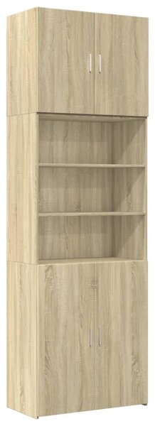 Skříň highboard dub sonoma 80 x 42,5 x 249 cm kompozitní dřevo 3281359