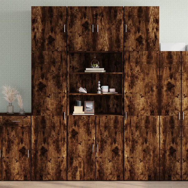 Skříň highboard kouřový dub 80 x 42,5 x 249 cm kompozitní dřevo 3281361