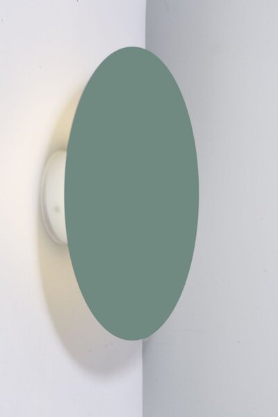 CLX Moderní nástěnné LED osvětlení BUSTO ARSIZIO, 6W, denní bílá, 15cm, kulaté, zelené 50433249