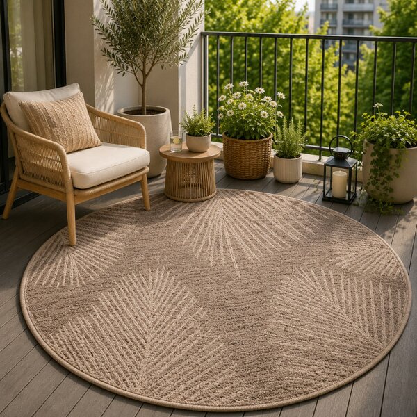 Koberec PATIO INT 5028/170 naturální kruh